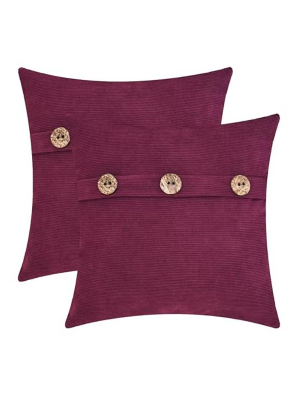 Throw Pillow Cases Pack of 2 Ultra Soft Corduroy Striped Cushion